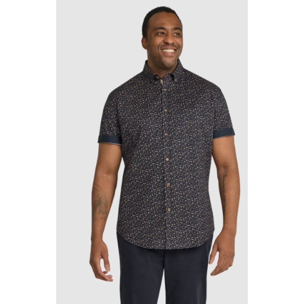 Johnny Bigg Navy Byron Print Shirt 4XL NWT